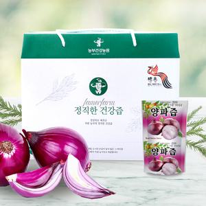 정직한 자색 양파즙 솔잎 새순첨가 100ml 50포 빨간양파 적양파 진액