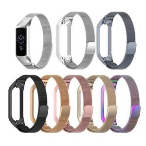 Samsung Galaxy Fit2 SM-R220 용 마그네틱 자석 스테인레스 스틸 시계 밴드 스트랩