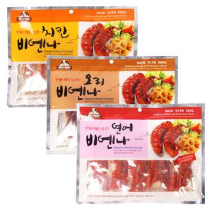라이코스 뉴트리오 강아지 애견 대용량 소세지 소시지 비엔나 간식 400g 연어/오리/치킨