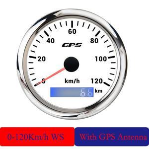 GPS 안테나가 있는 속도계 오토바이 해양 보트용 7 가지 색상 백라이트 30 ~ 200 Km/h 자동차 트럭 85mm 게
