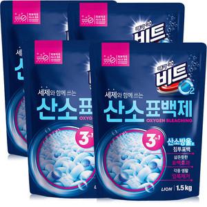 비트 O2 산소표백제 리필 1.5kg 4개