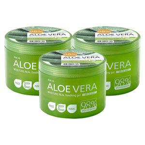 과일나라 알로에 98% 모이스처 리얼 수딩젤 500ml x 3개 대용량 알로에베라