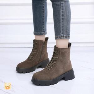 여자워커 소가죽 빅사이즈 앵클 가을 워커부츠 통굽 겨울 스노부츠