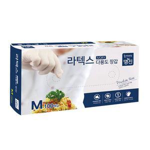 김장 라텍스 장갑 M 중 1갑 100매 백색 작업장갑 김장장갑 1회용장갑 라텍스장갑 라텍스고무장갑