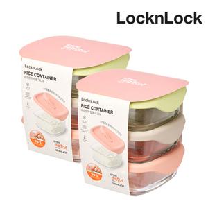 락앤락 바로한끼 밥용기 LITE 320ml 6P세트 이유식 냉동밥 보관용기 전자레인지 내열 유리 TOP_LNG501S3s2