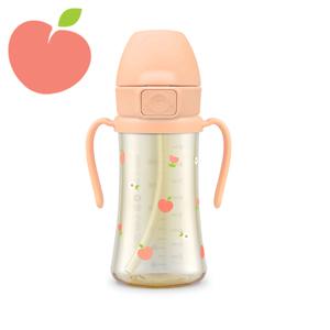 그로미미 PPSU 피치플라워 원터치 빨대컵 300ml  (로제코랄)