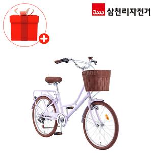 삼천리 2025 완조립 22 선데이 7단 초등학생 주니어 시티 클래식 바구니 자전거