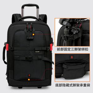 카메라 가방 T YFOT 트롤리 방수 전문 DSLR 비디오 디지털 백팩 바퀴 달린