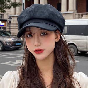 패션양식 빵모자 인기여품 무지캡 베레모 여성 차양팔각모자 팔각모자