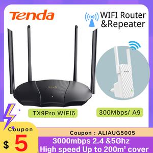 글로벌 버전 Tenda 기가비트 와이파이 원격 제어 6 라우터 3000Mbps 2.4 5GHz 1.6GHz 코어 IPV6 MIMO OFDMA
