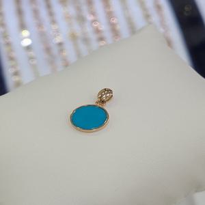 [파이치치]14k,18k 금 블루 터키석 목걸이 펜던트 12월 탄생석 12GH3353P-파이치치