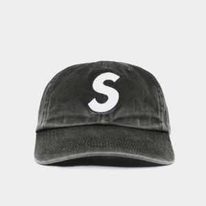 슈프림 25SS S로고 피그먼트 코티드 6패널 공용 캡 SS25H24 BLACK