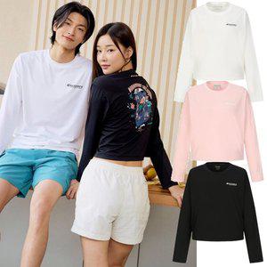 [디스커버리](마산점)[24S/S] 디스커버리 DWSW7B043 여성 메인크루 그래픽 크롭 워터 긴팔티 래쉬가드