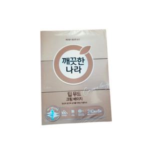 깨끗한나라 딥무드 크림 베이지 미용티슈 240매 6입 1팩