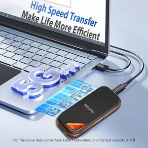 새로운 E81 휴대용 외장형 HD 하드 드라이브 1TB 고속 SSD Type-C USB 3.1 M.2 노트북/전화/mac용
