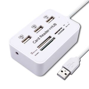 cf카드 메모리카드 미니 소형 SD TF 카드 M2 MS 리더기 다기능 올인원 3 포트 USB2.0 허브 USB 분배기 노트