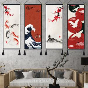 벽걸이 장식 일본소품 천 스시 상품 벽화 식당 일식 일본 일식집 아날로그 그림 족자