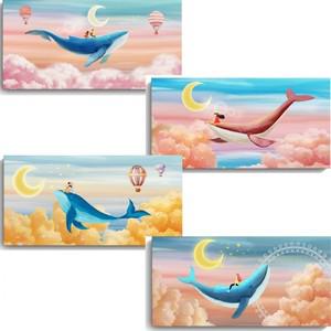 꿈과희망의 고래 그림 액자 학업운 돈들어오는 현관 인테리어 캔버스액자 풍수