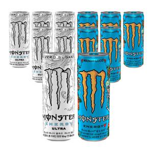 (혼합)몬스터에너지 저칼로리 355ml 울트라6개 + 망고로코6개