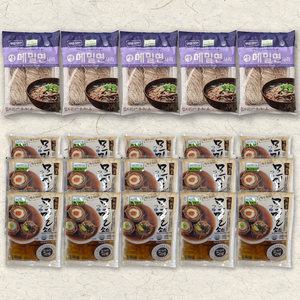 [칠갑농산] 생메밀면사리세트(생메밀사리360g 5개 + 칠갑 모밀소스200ml 15봉]15인분 전문점맛