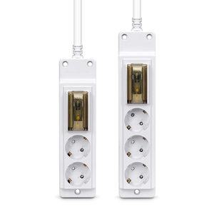 현대 국산 4000W 고용량 과부하차단 누전차단 멀티탭 2구 3구 고전압 에어컨 건조기 안전 접지 멀티콘센트 1.5M, 3M, 5M