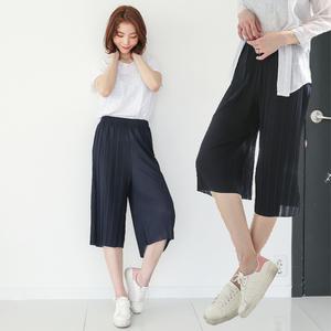 네이비비코7부바지 와이드팬츠 면바지 여자바지 청바지 정장바지 슬랙스 아이스바지 시원한바지 빅사이즈