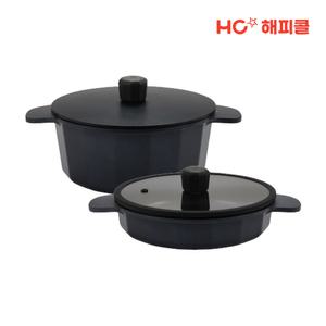 HC해피콜 FLANC IH 인덕션 주물냄비 2종세트(전골24cm + 양수24cm)