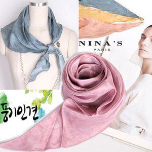 [니나스파리]자연인견_샤이닝모노톤 삼각스카프(9SS102)