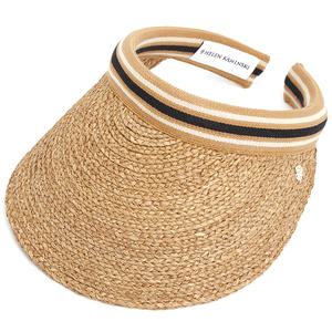 헬렌카민스키 비앙카 여성 바이저 모자 HAT50265 NOUGAT BLACK STRIPE