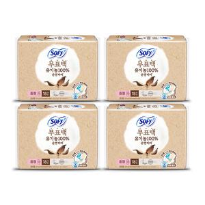 바디피트 유기농 순면커버 무표백, 중형, 18P, 4개