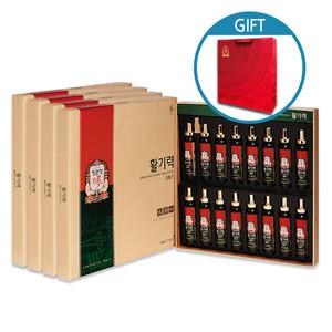정관장 활기력 20ML 16입 4세트 쇼핑백 포함-6년근홍삼 선물세트