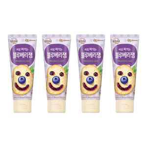 [소비기한 임박] 복음자리 바로 짜먹는 블루베리잼, 100g, 4개