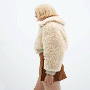 R4E 여자 바람막이 점퍼 겨울 캐주얼 크롭 아우터 젠4