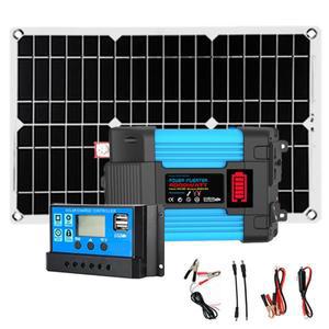 태양광 시스템 패키지, 6000W 인버터, 18W 패널, 110V, 220V, 4 개의 USB 포트, 12V 출력 전압 30A, 야외