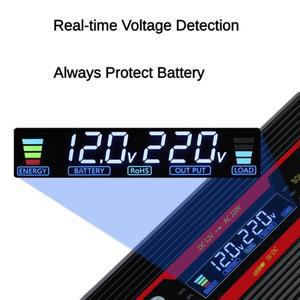수정 사인파 인버터 DC 12-24-48-60-72V ~ AC 220V, 6000W 휴대용 모바일 전원 실외용