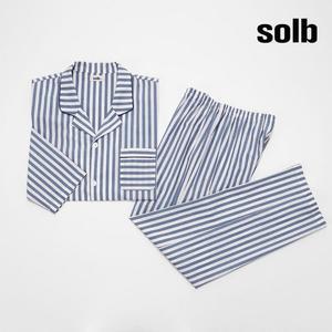 솔브 솔브 세일 행사 커플잠옷 면 40수 선염 스트라이프 남성 파자마 세트 SP