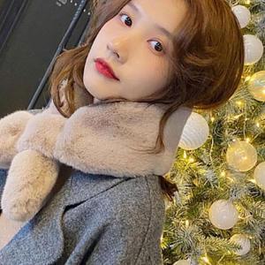 [BZJL8NPY_4C]여자 데일리 인조퍼 머플러 겨울 예쁜 목도리