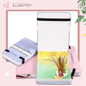 LEYTON 전문 100% 면 PU 수채화 용지, 그림 예술용 스케치북, 휴대용 여행, 24 장,