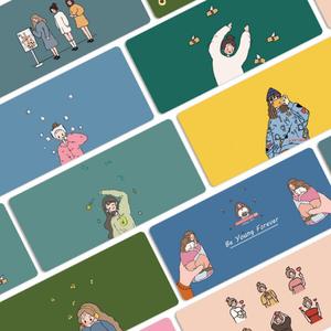 (400x800x3mm | 하트-소녀) 키밍 와이드 마우스 장패드 게이밍 롱 일러스트 패드/장/키보드/받침대/대형/데