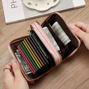 여성 남성 고급 카드지갑 투지퍼 명함케이스