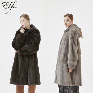 [진도 엘페](의정부점)[진도 Elfee] 휘메일 유색 밍크 후드 코트(E7W3EC08_)