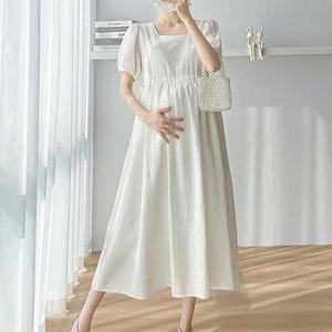 [MEN6L7PN_52G4]임산부 반팔 롱원피스 여름 임부복 1P