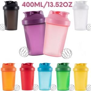 스케일 단백질 쉐이크가있는 400ML 블렌더 셰이커 병 파우더 운동을위한 누출 방지 체육관 스포츠 믹싱 컵