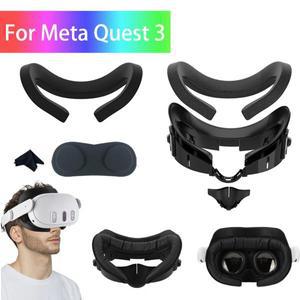 VR 용품 메타 퀘스트 3 VR 컴포트 트  PU  페이스 마스크 커버 아이스 실크 원단 패드 내구성 강화 페이셜