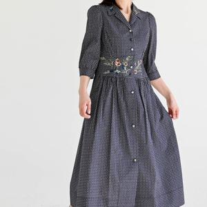 [롯데백화점]비꼴리끄 코튼 허리 디테일 자수원피스 B252WO3170