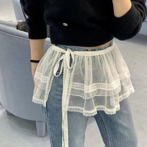 러블리 레이어드 힙커버 레깅스 랩 스커트