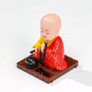 태양열 목탁치는 스님 부처님오신날 동자승 노호혼 미니불상 부처님 관세음보살 님오신 움직이는인형 장식