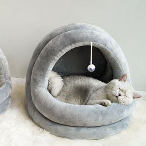 마이펫 고양이 쿠션방석 동굴하우스(42x40cm) (그레이)집 반려동물 캣하우스 형하우스 애묘 용집