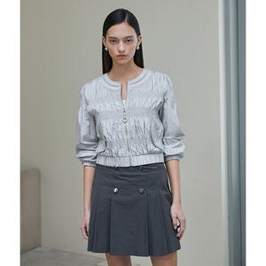 스모킹 자수 포인트 셔링 볼륨 점퍼 EQ2WZ361