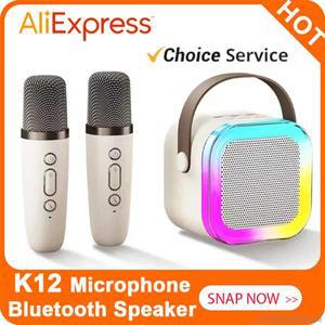 Original K12 Bluetooth Speaker Wireless Microphone Audio Students Sing at Home KTV Karaoke Mini Loud